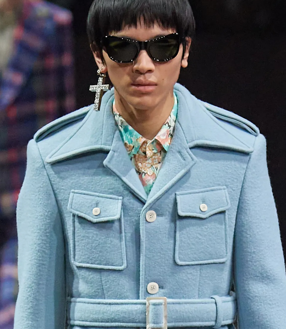 Cross earring, Gucci Fall 2020