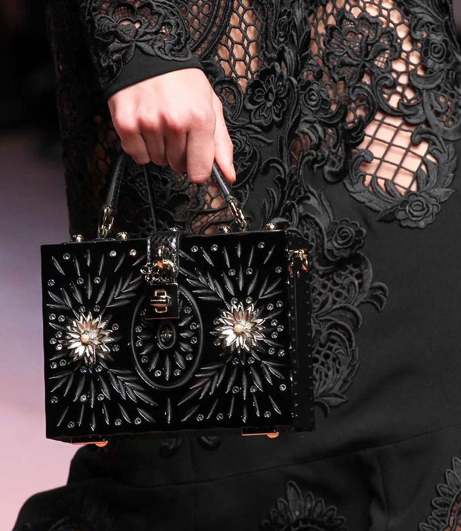 Black plexi dolce box, Dolce&Gabbana fall 2015