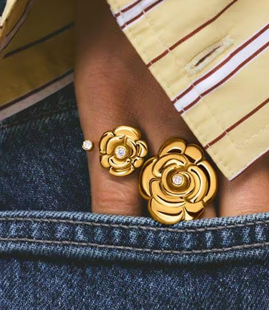 TOUS Rosa de Abril rings with diamonds, freelance jewelry project