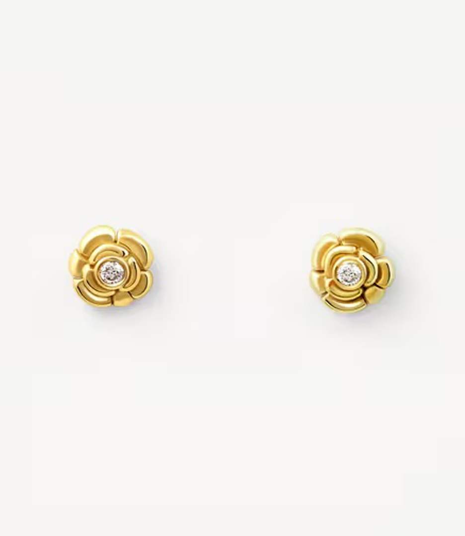 TOUS Rosa de Abril studs with diamonds, freelance jewelry project